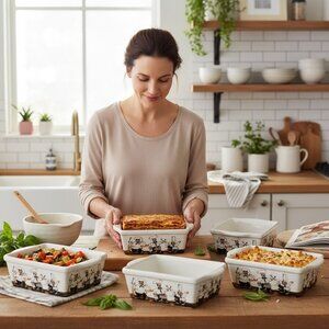 Chef-Themed Ceramic Mini Baking Dishes Set Of 4 By Michaels